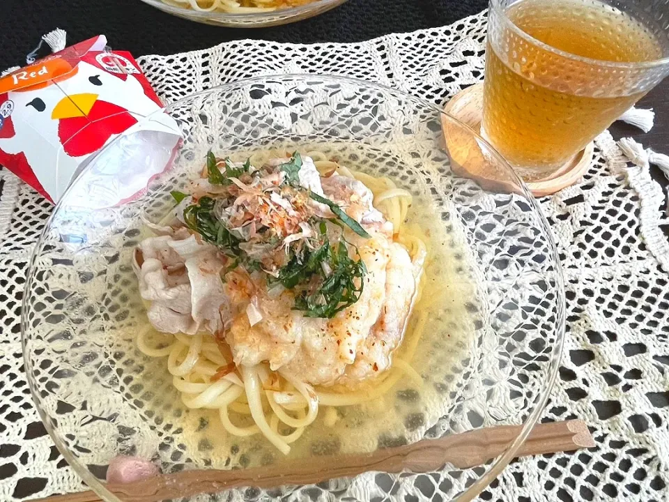 冷しゃぶ梅おろしうどん&から揚げ君|emiさん