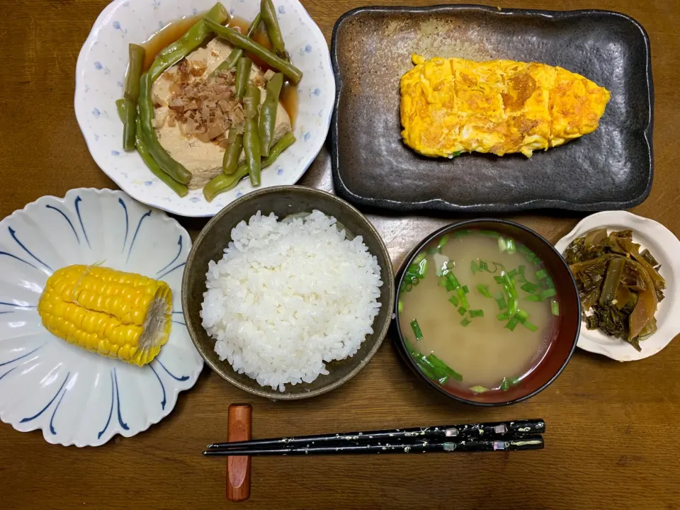 高野豆腐とサヤインゲンの含み煮|ATさん