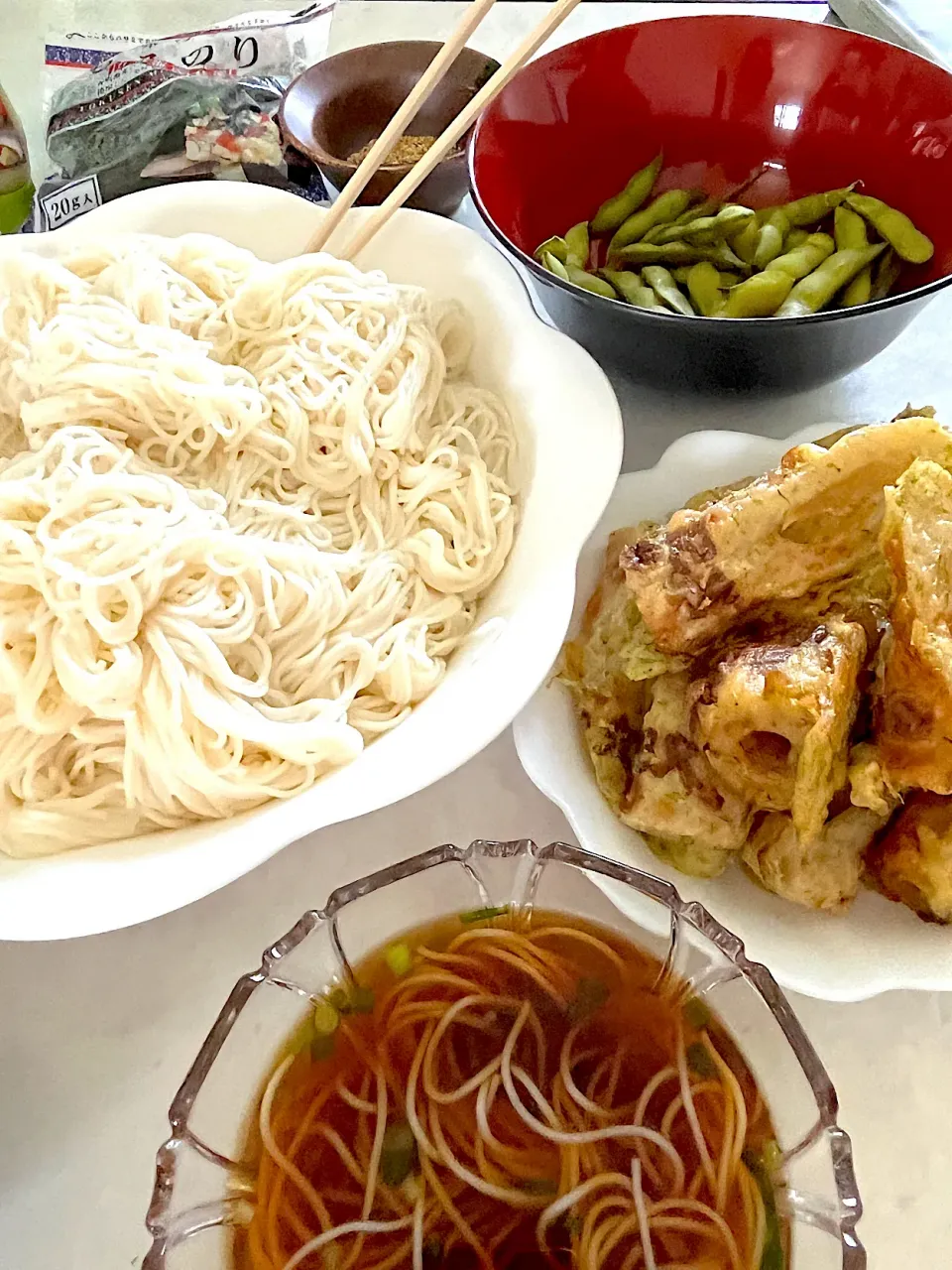 ちくわの磯辺揚げinそうめんセット|ささるみさん