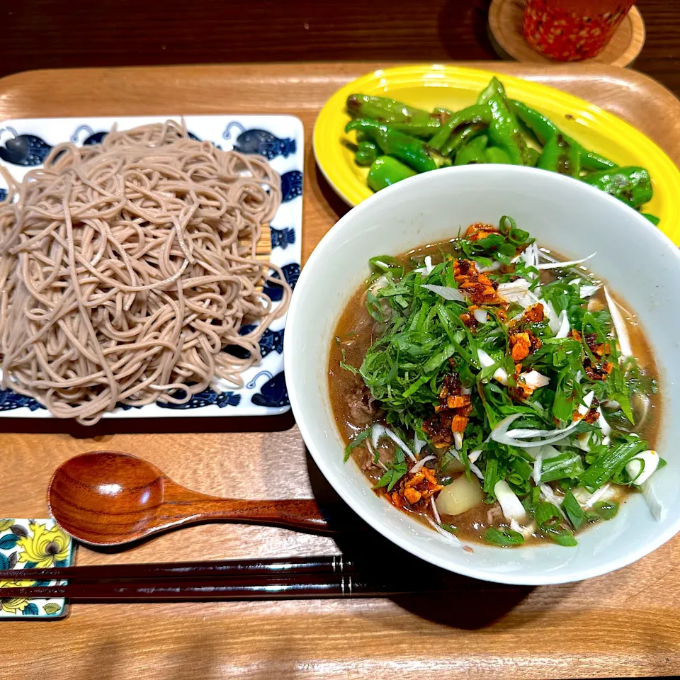 白茄子豚肉つけ蕎麦|いくさん