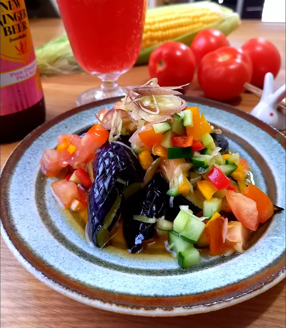 揚げ茄子のカラフル野菜ソース|ナオミさん