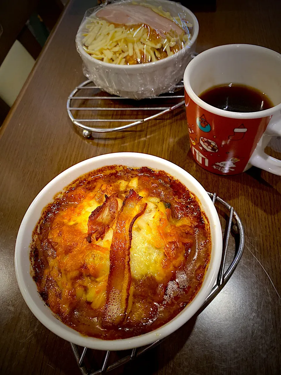 Snapdishの料理写真:焼きカレードリア　コーヒー|ch＊K*∀o(^^*)♪さん