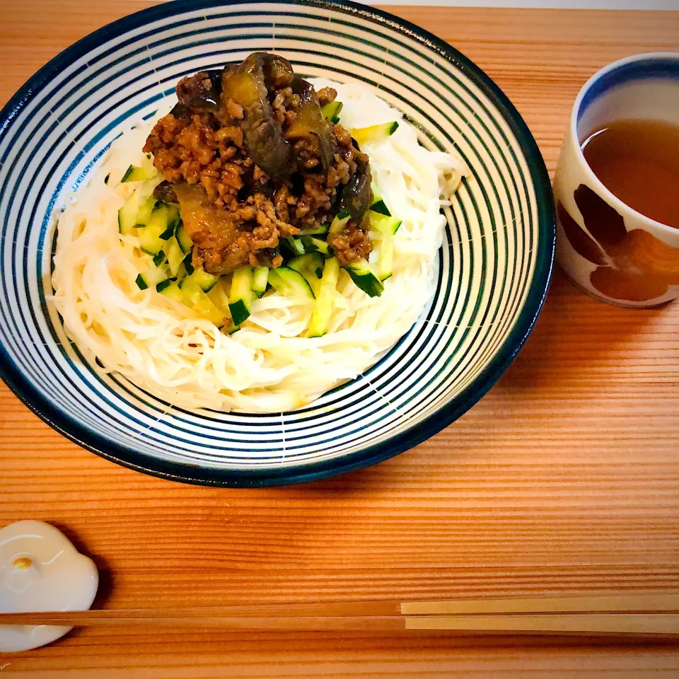 茄子の肉味噌素麺|ユミさん