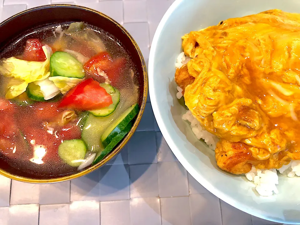 北京飯と夏野菜の冷たいスープ（夏休みの昼ごはん）|なかみほさん