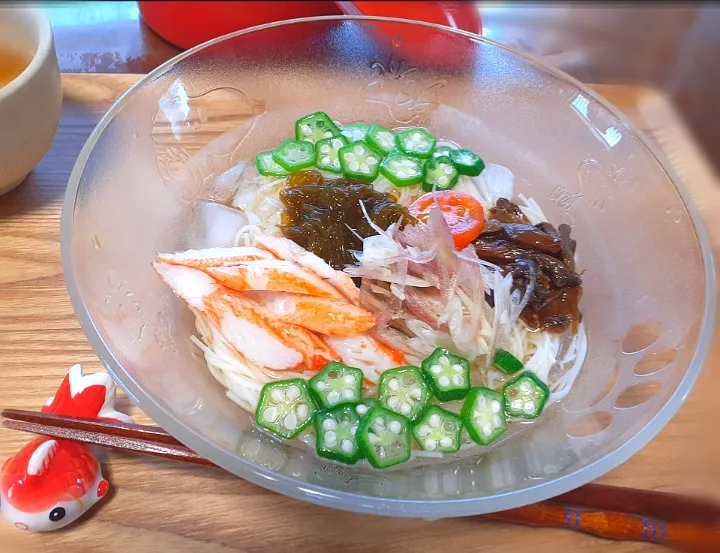 Snapdishの料理写真:何でものっけ素麺🌿|びせんさん