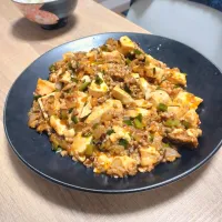 Snapdishの料理写真:オリジナル麻婆豆腐🥡
中国出身の方から頂いた、自家製ラー油をベースに作りました👨‍🍳|ラークさん