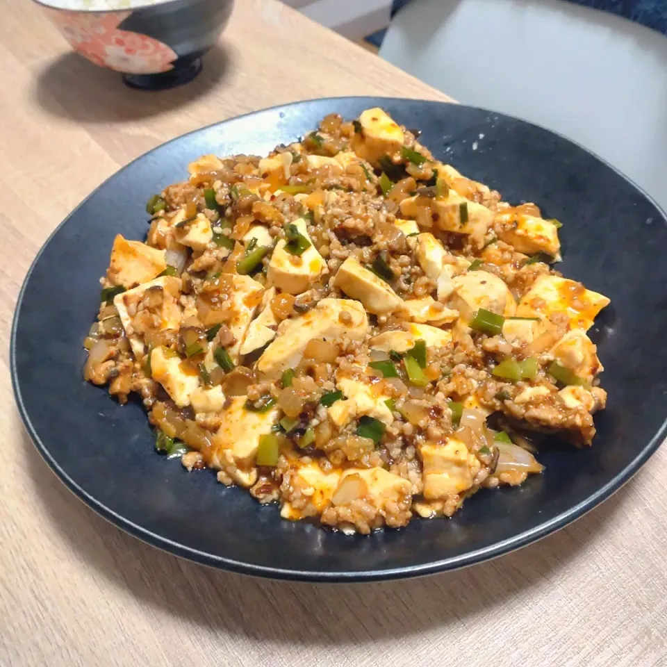 オリジナル麻婆豆腐🥡
中国出身の方から頂いた、自家製ラー油をベースに作りました👨‍🍳|ラークさん