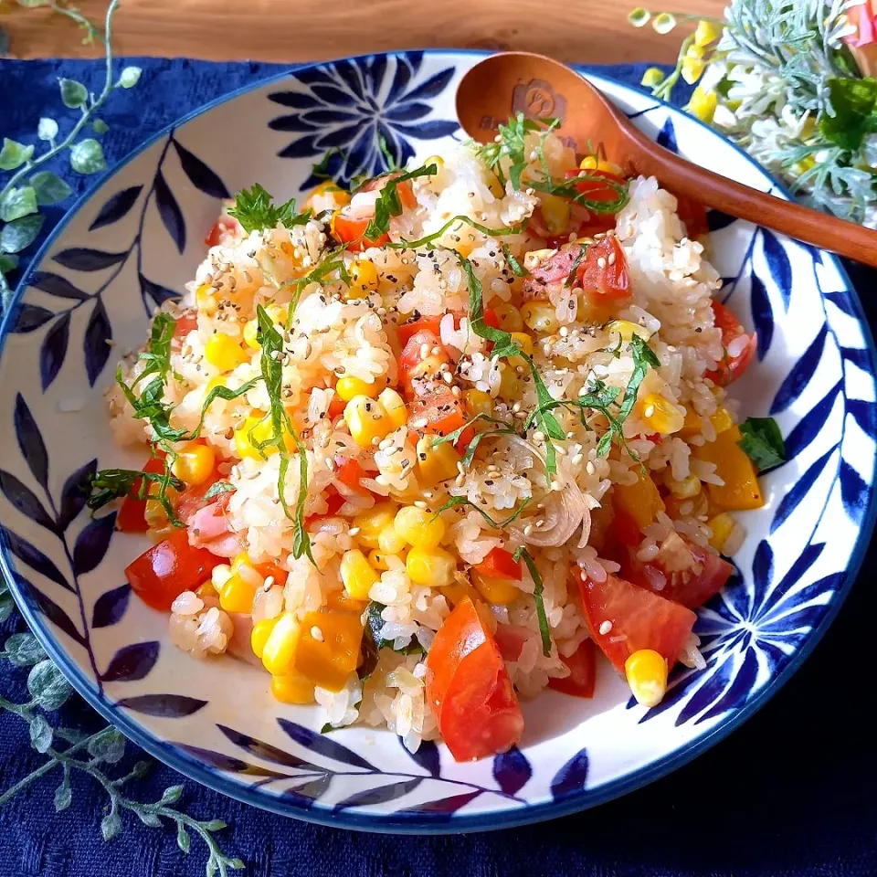 味の素レシピ😊トマトチャーハン🍅|ナオミさん