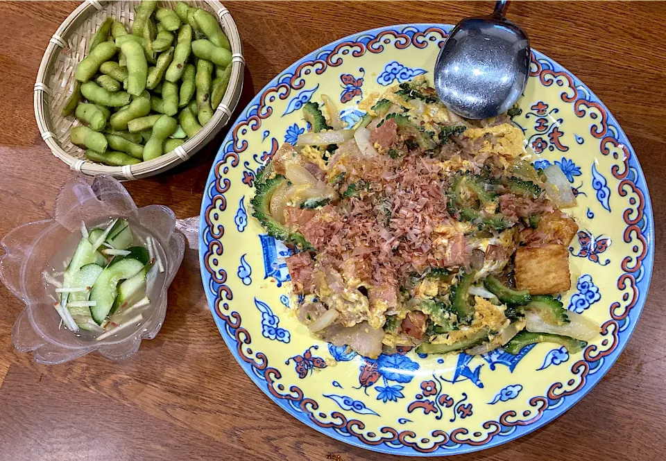 Snapdishの料理写真:採れたて野菜で 晩ご飯|sakuramochiさん