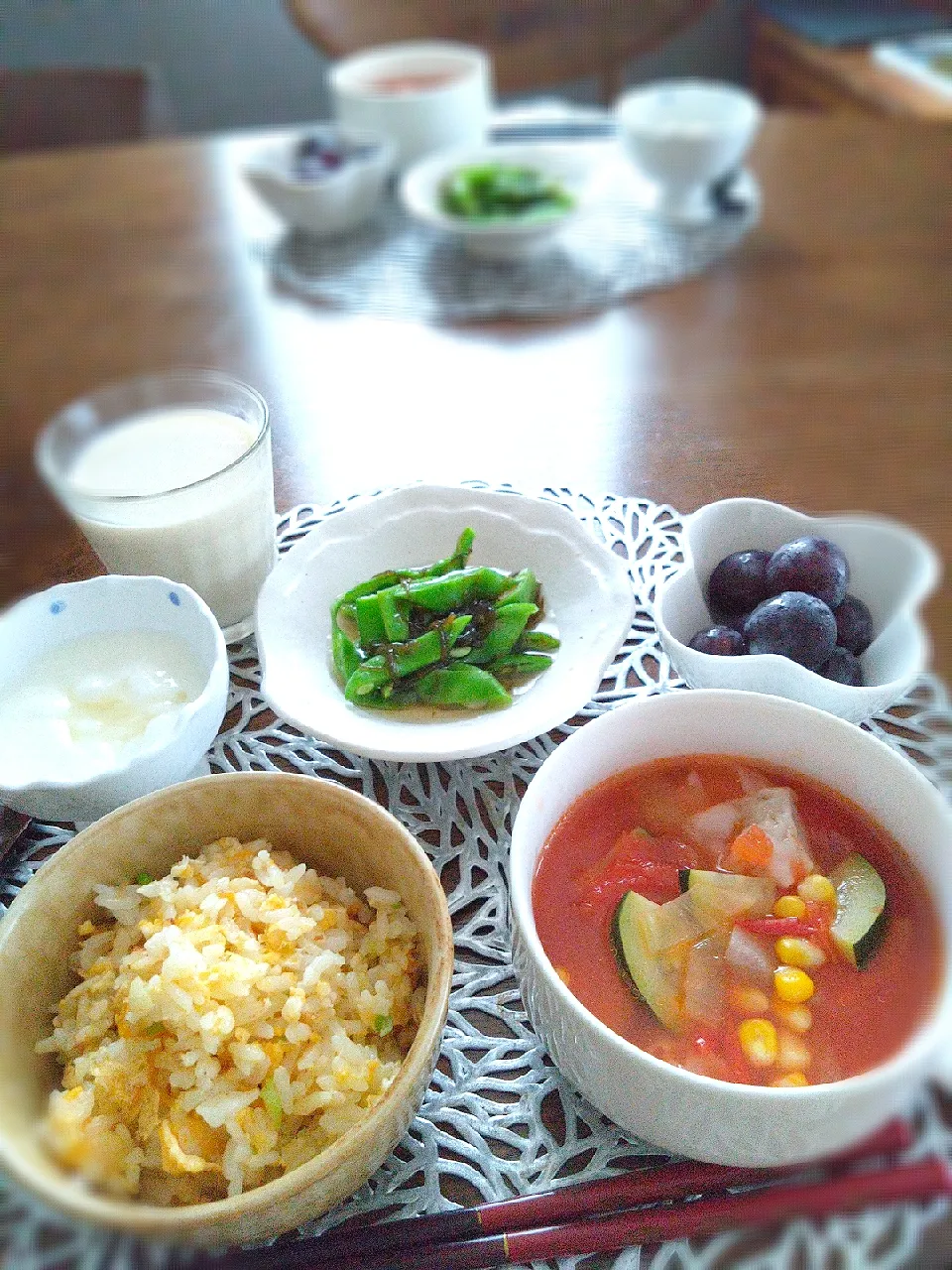 朝ごはん⛅！|まめころさん