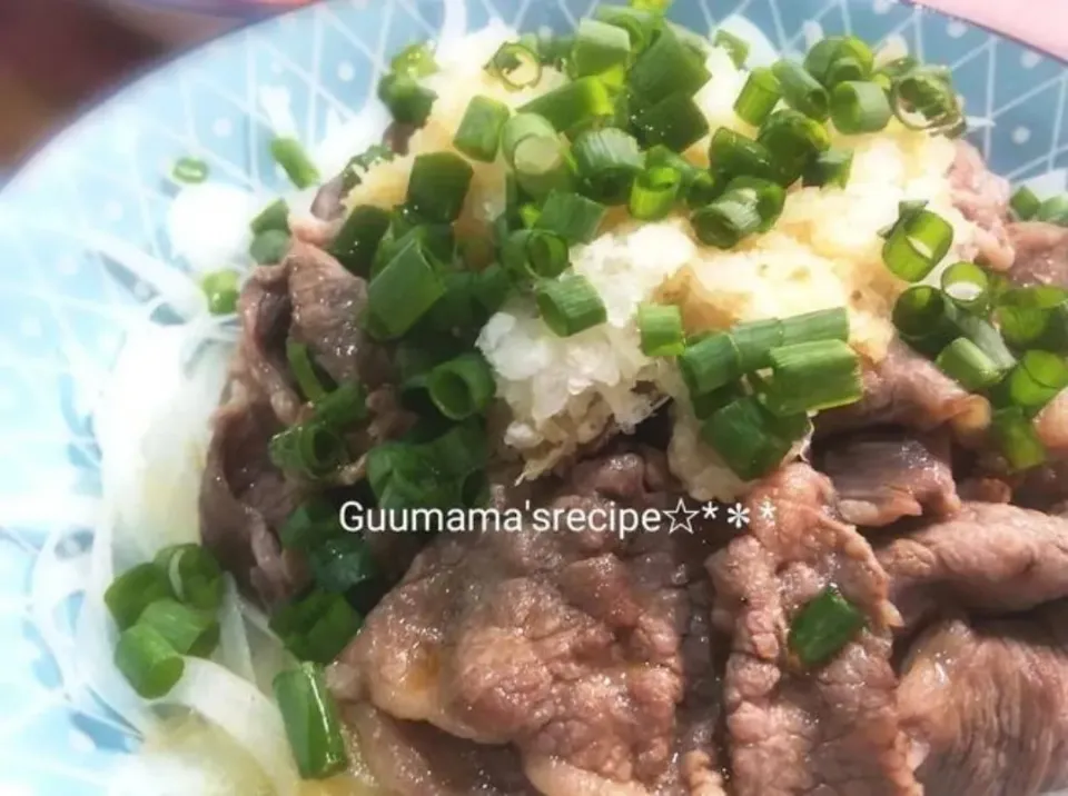 Snapdishの料理写真:さっぱり♡夏にピッタリ♡牛肉のねぎおろしまみれ|Guuママさん