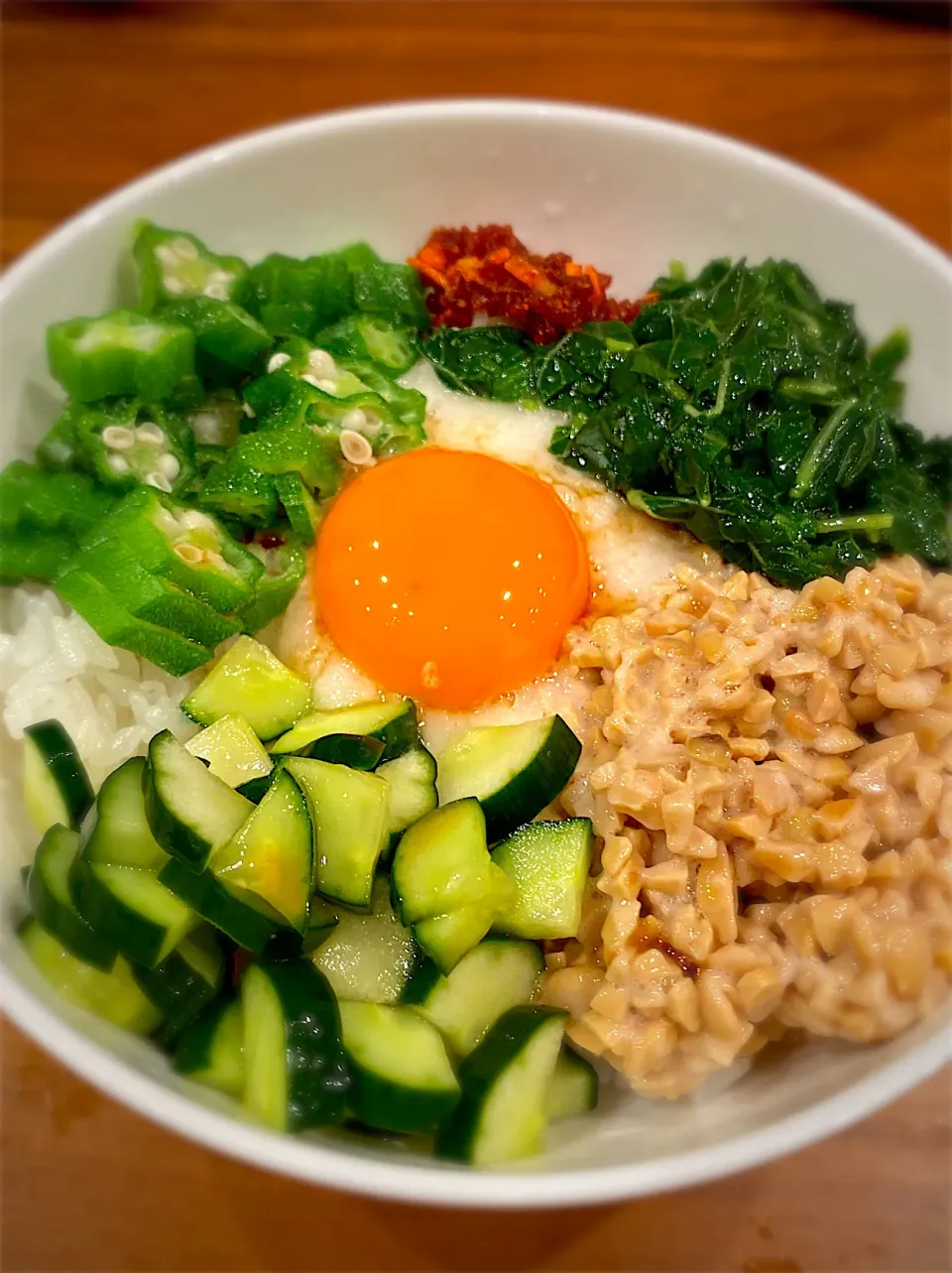 ネバネバばくだん丼|へろへろさん