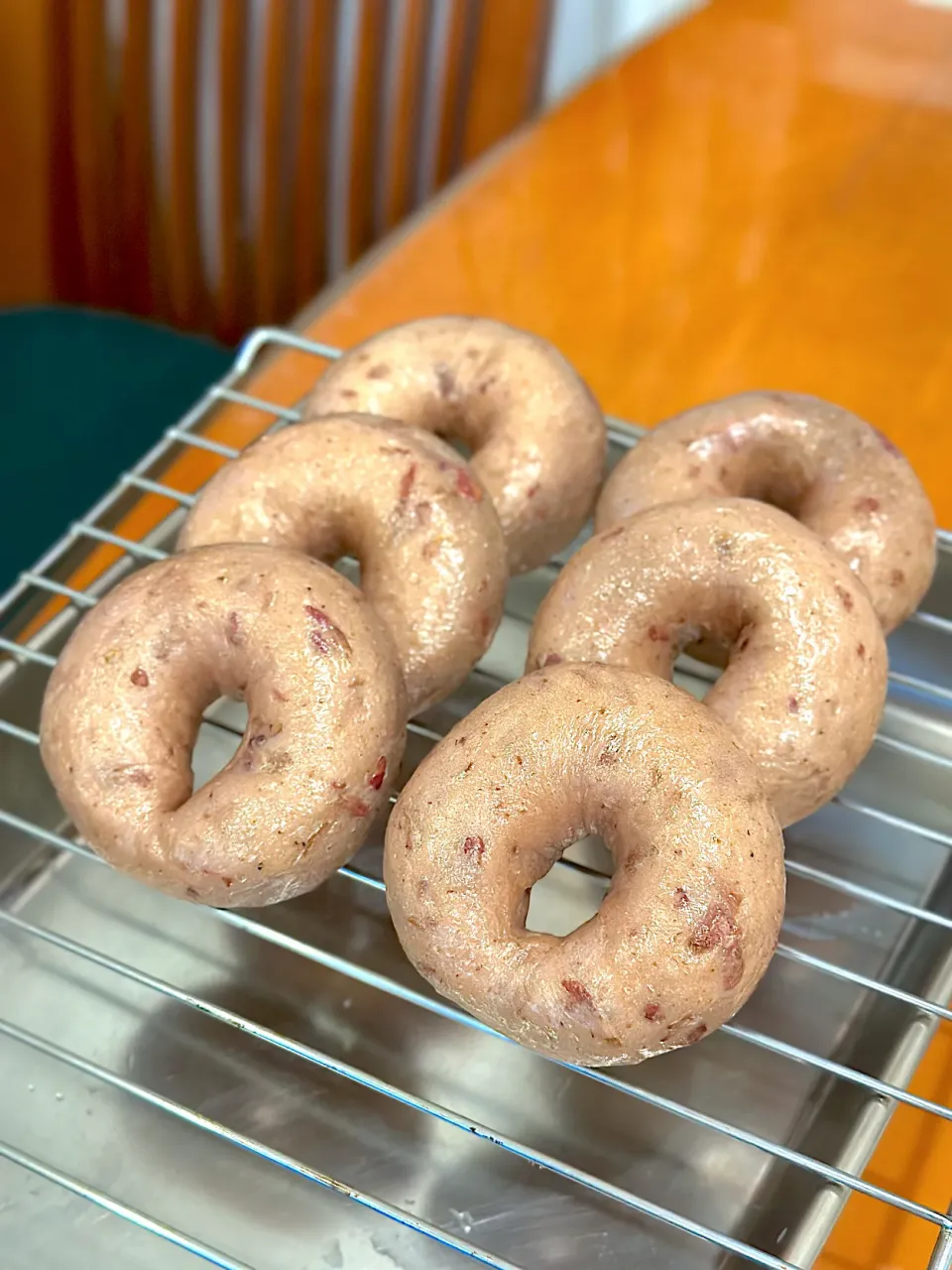 Snapdishの料理写真:rose red bean bagel|cherryさん