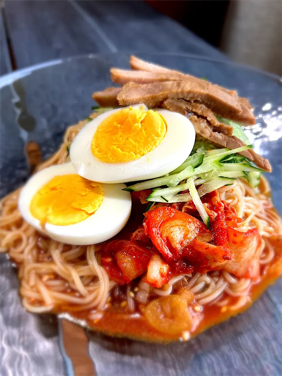 Snapdishの料理写真:コチュジャンと焼肉のタレでビビン麺風そうめん|hiroさん