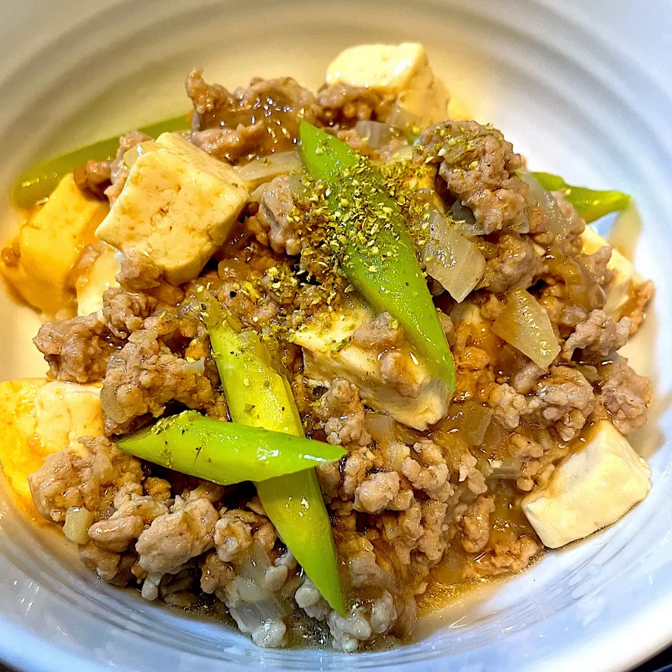 アスパラ麻婆豆腐丼|DKさん