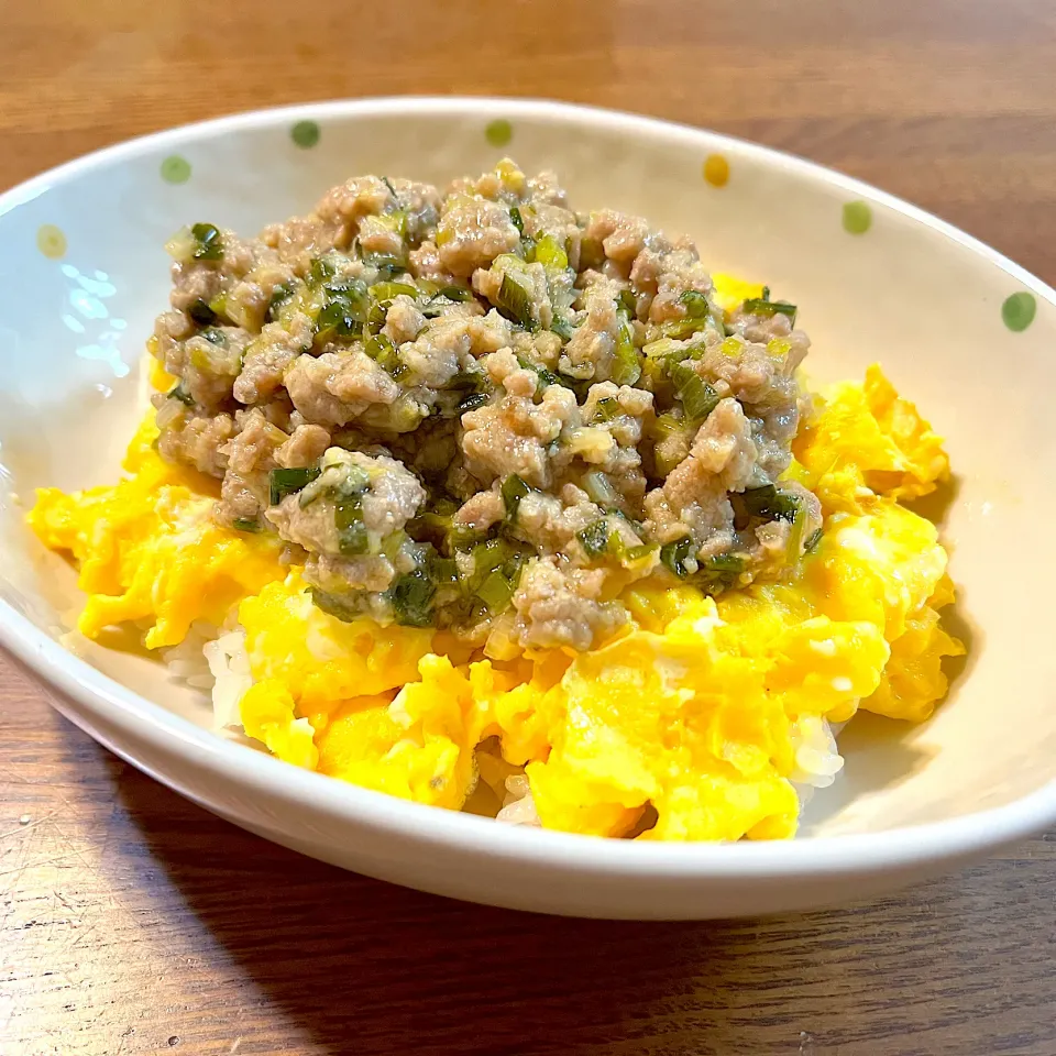 肉味噌たまご丼|ちろるろさん