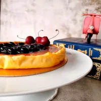 Snapdishの料理写真:Blueberry Basque Cheesecake|Venkat Royさん