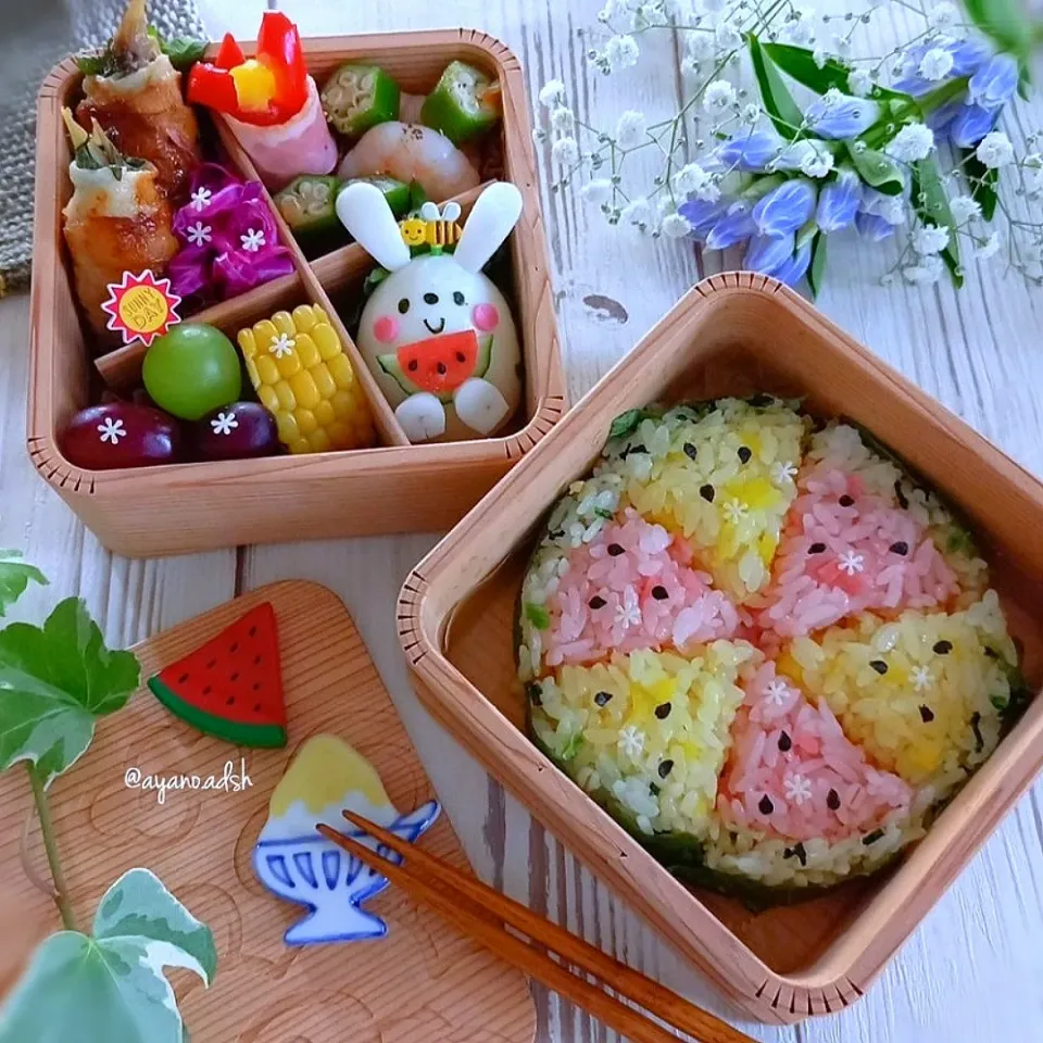 🍉スイカおにぎり弁当🍉|ayano.adshさん