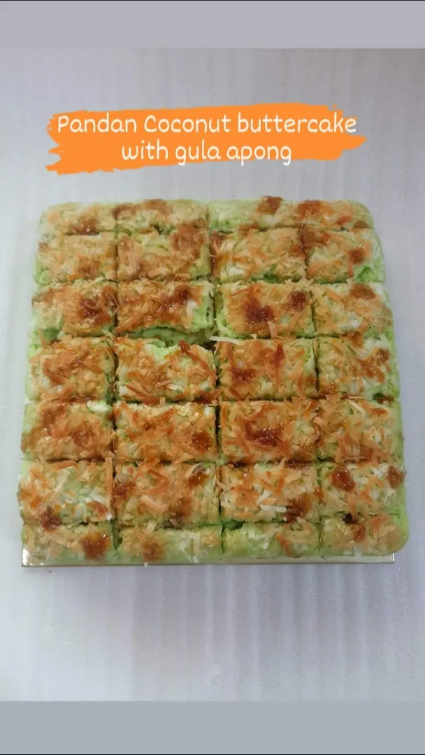 Pandan Coconut Buttercake with Gula Apong🥥|Ann Mathewさん