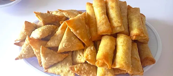 Samosas and spring rolls|MOさん