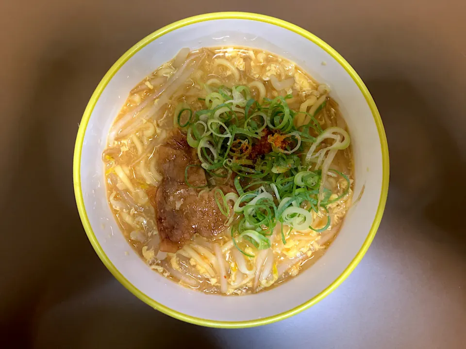 マルちゃん正麺 味噌味(ハーフ)肉玉子入|ばーさんさん