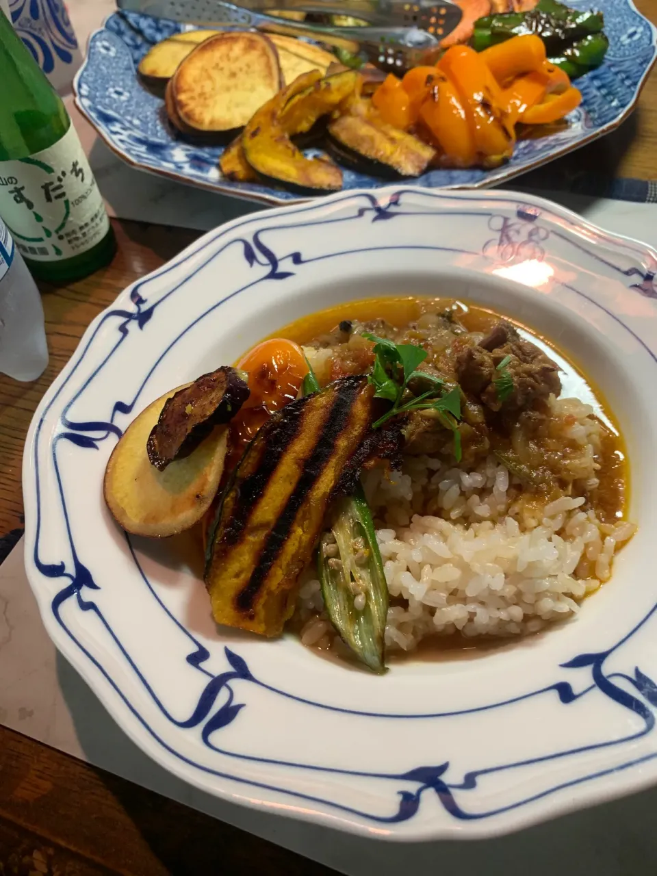 Snapdishの料理写真:ラムのスープカレーたっぷり夏野菜グリル添え|YATAさん