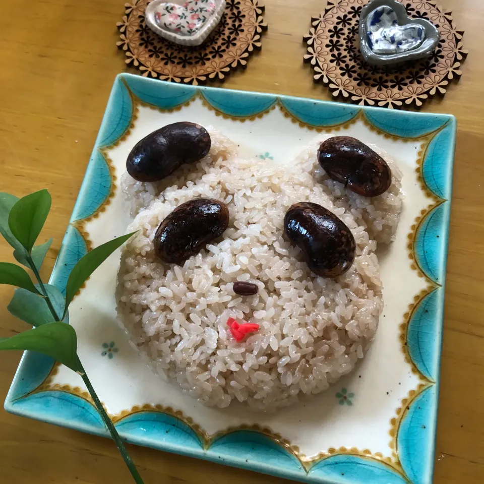 孫ちゃん誕生のお祝いにパンダ赤飯|さらっと🍀さん