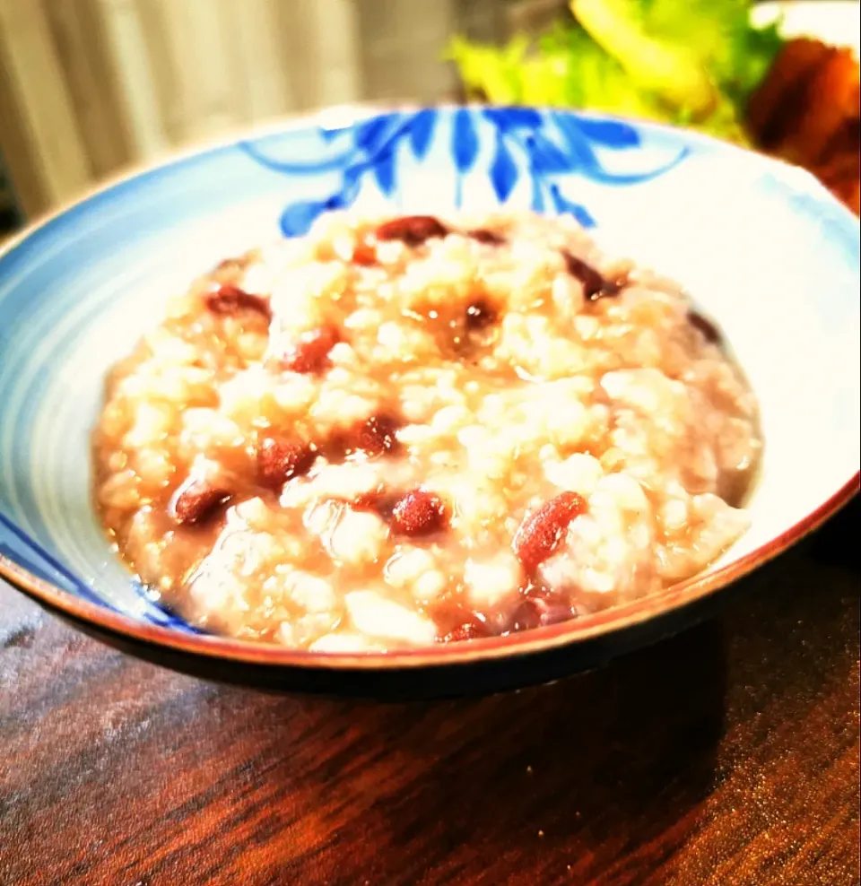 朝の調活〜小豆粥👌グ〜です😍|ペンギンさん