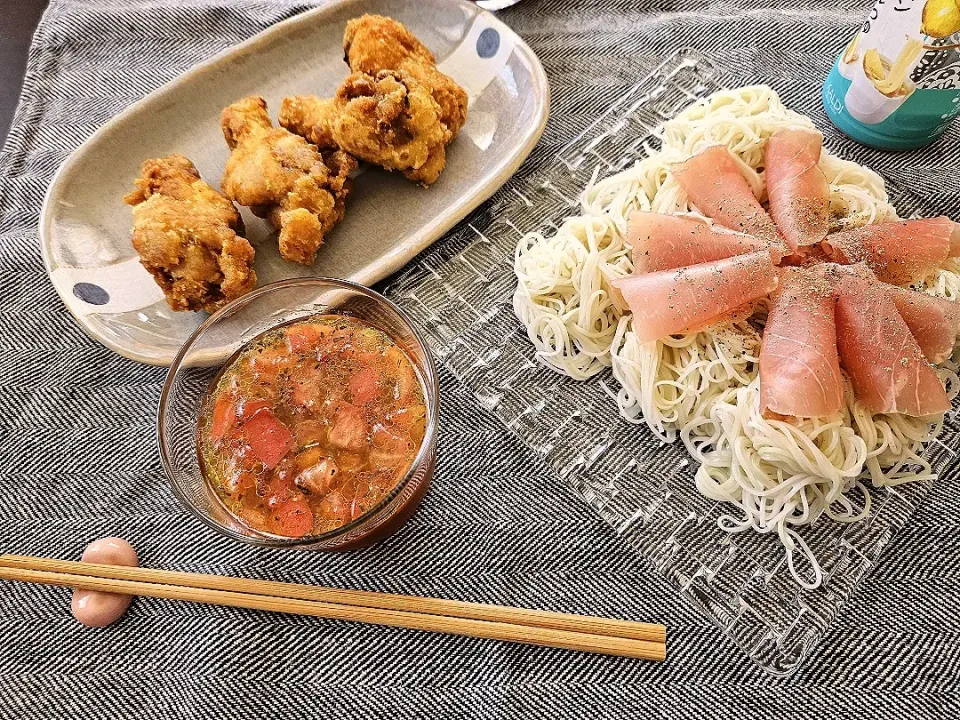 イタリアンそうめん&から揚げ|emiさん