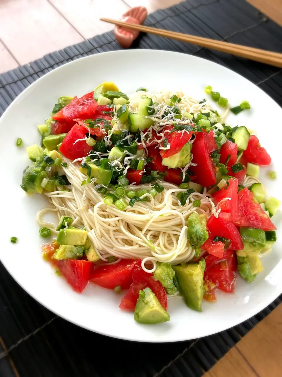 Snapdishの料理写真:夏野菜noぶっかけ素麺|スイーツポテトさん