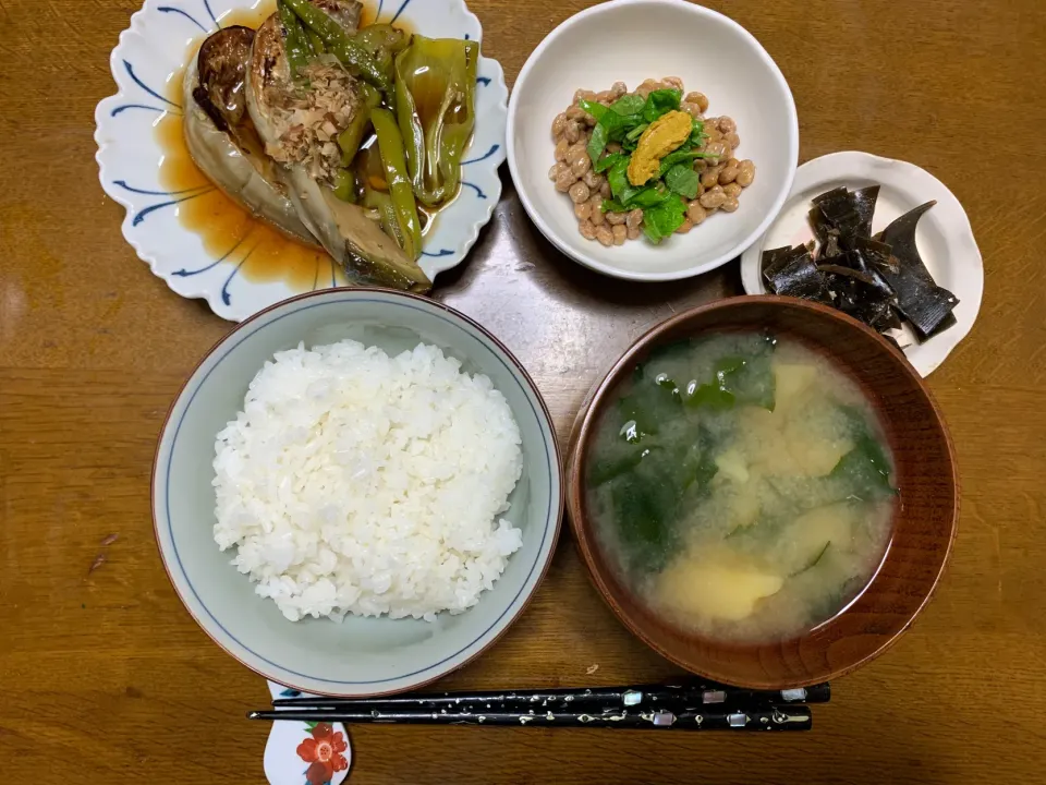 白ナスとピーマンと唐辛子の焼き浸し|ATさん