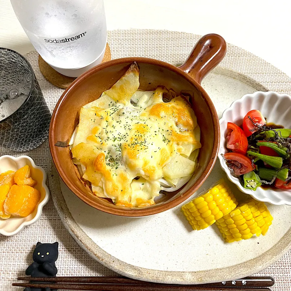 Snapdishの料理写真:8/2晩ご飯：スズキのチーズ焼き|ななみんさん