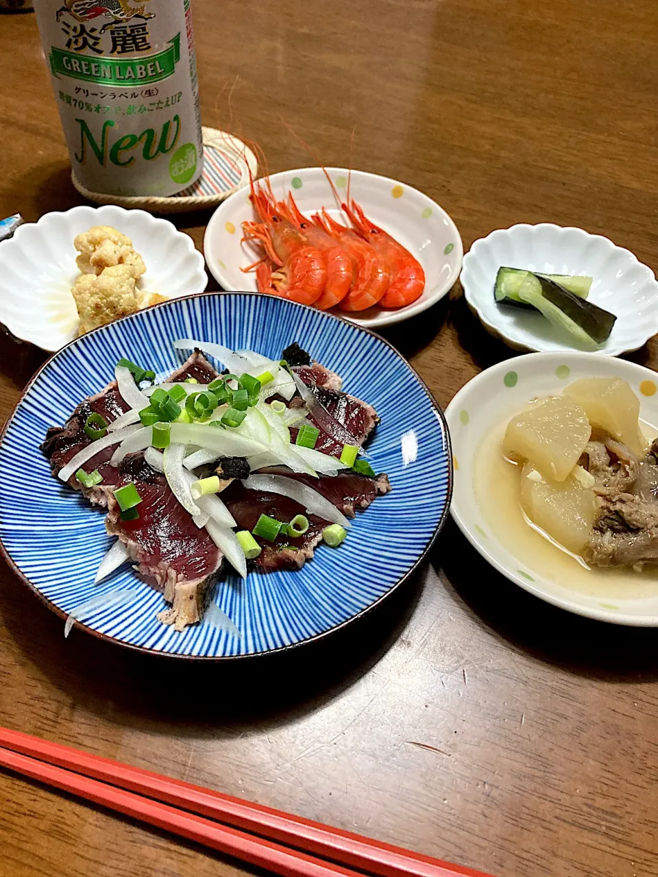 Snapdishの料理写真:お一人様おつまみご飯🍺|あっつさん