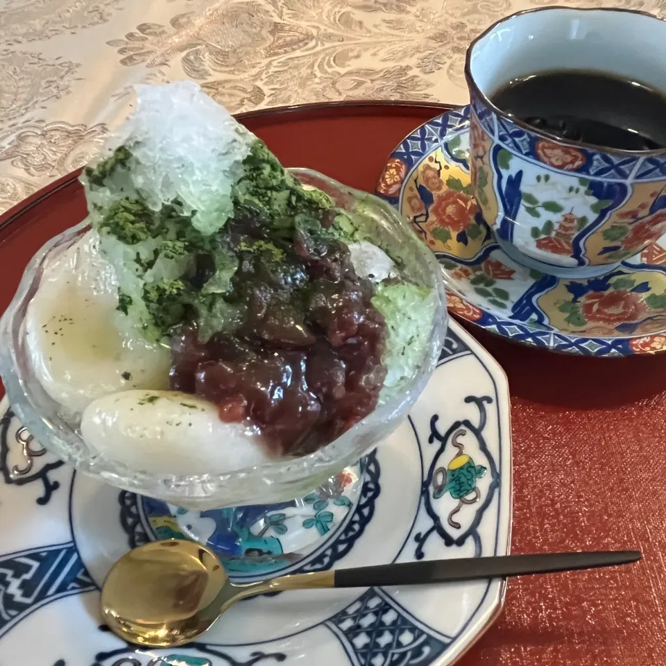 Snapdishの料理写真:おうちかき氷 白玉宇治抹茶|adriablueさん