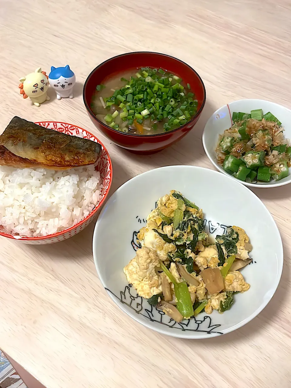 小松菜と豆腐の卵とじ炒め|はぁたんこぶさん