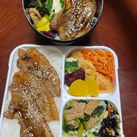 父が作る男子高校生弁当➕妻のお弁当