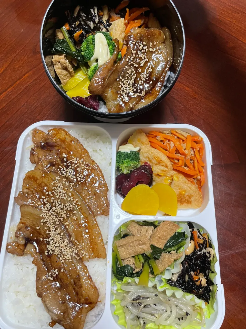 父が作る男子高校生弁当➕妻のお弁当|父が作る弁当さん