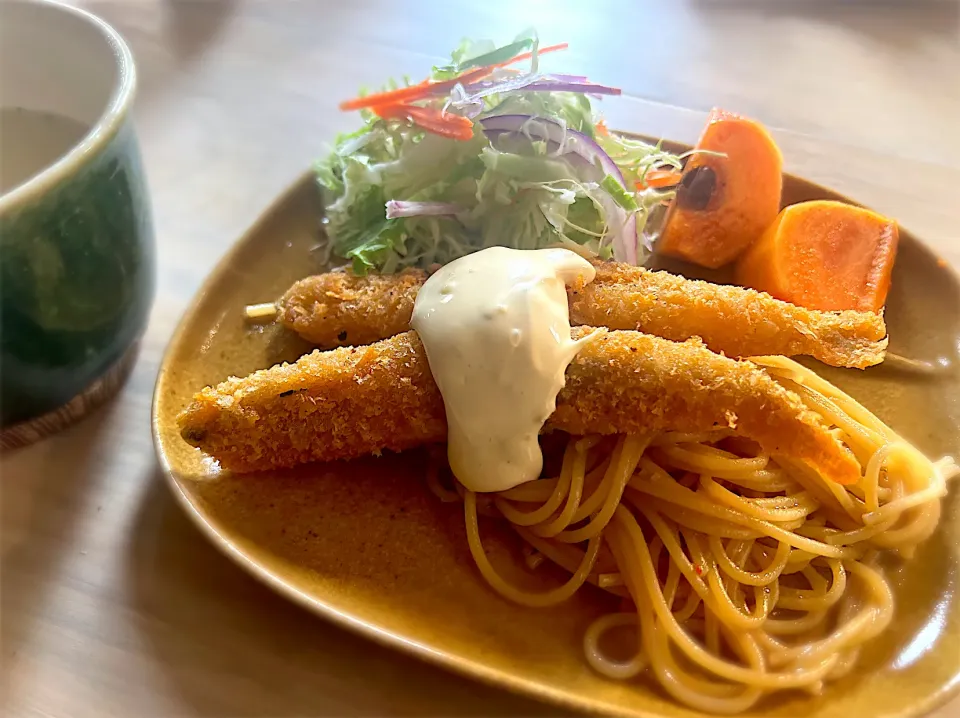 海老フライたっぷり食べるには家にかぎる|okei sanshimaino mamaさん