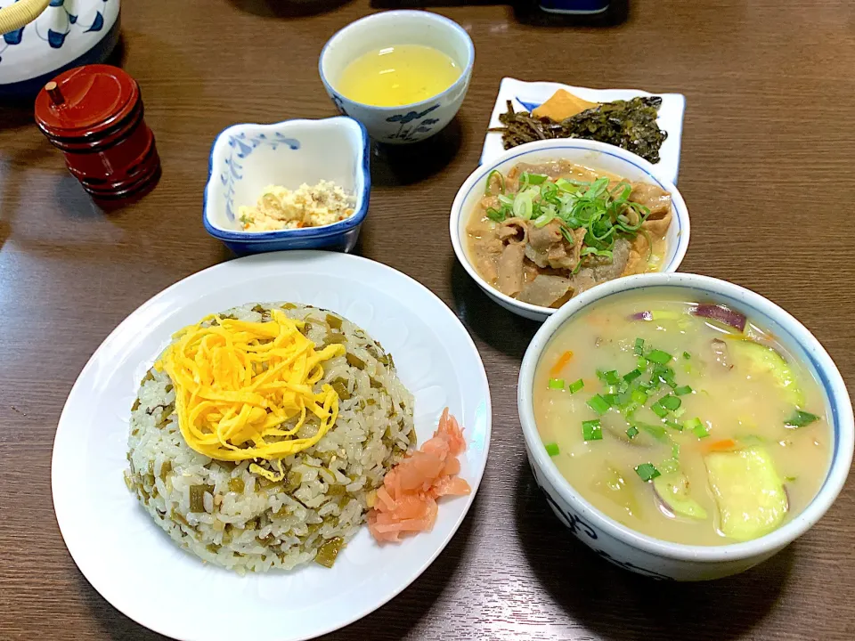 熊本　あそ路さんの高菜飯定食|もぐぷーさん