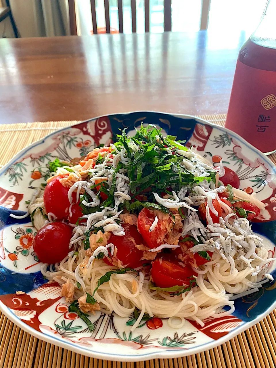 しらすとツナとミニトマトの素麺|まさこさん