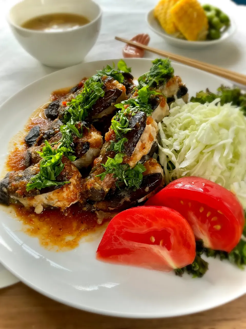 茄子の挟み焼き☆ピリ辛味噌だれ|スイーツポテトさん