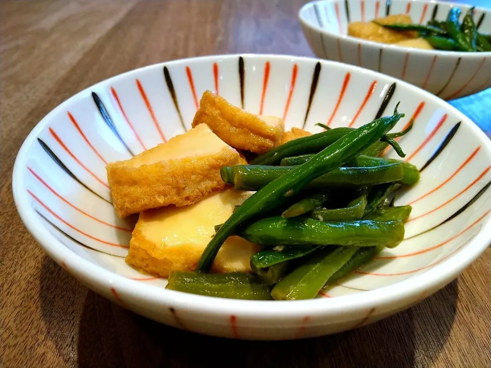 いんげんと厚揚げの煮物|古尾谷りかこさん