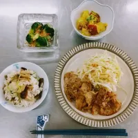 キノコの混ぜご飯&豚の生姜焼き|Miyaさん