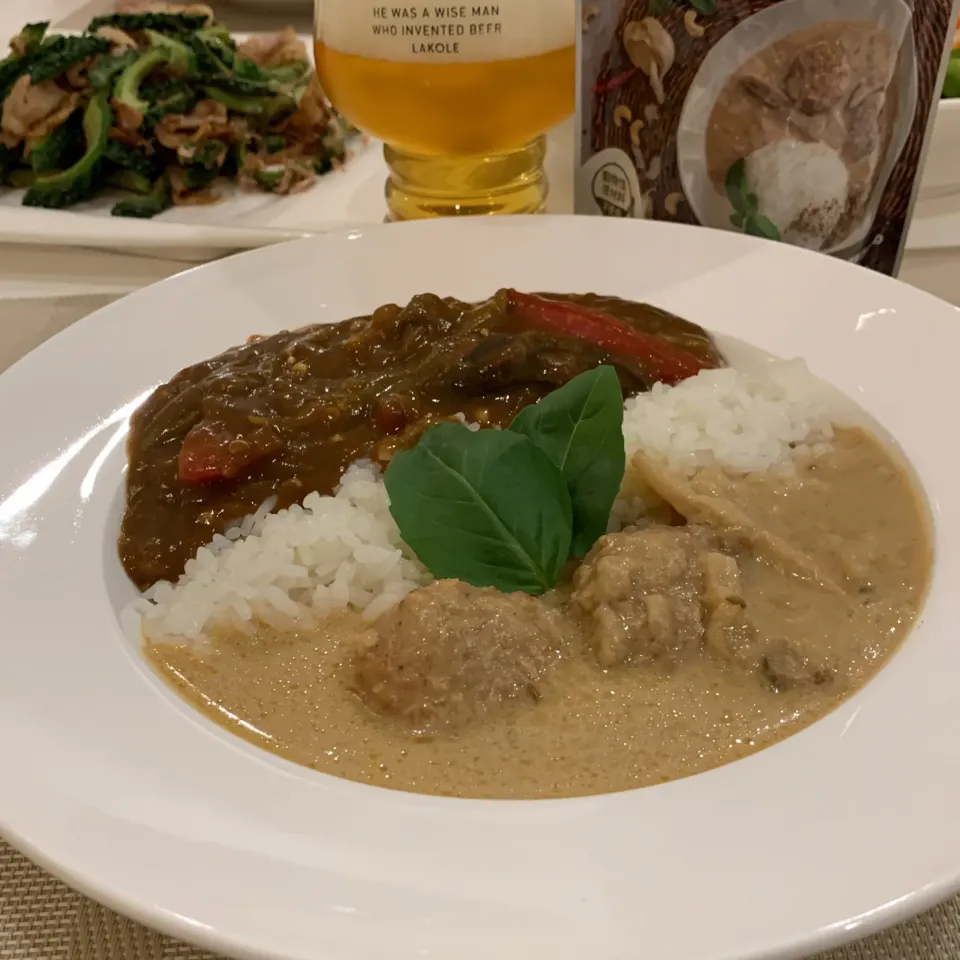 ココナッツカレーと夏野菜カレー|ケイさん