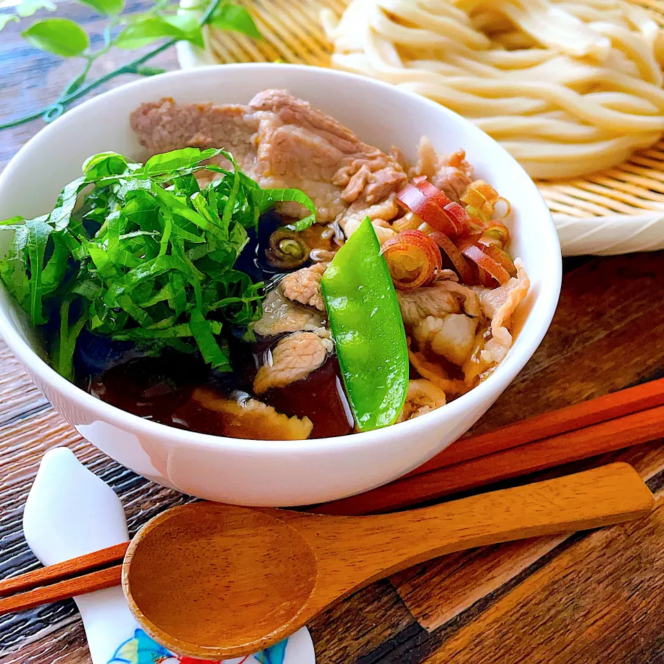 Snapdishの料理写真:久しぶりのつけ麺　🍲冷たい具沢山のつけうどん|S の食卓2さん