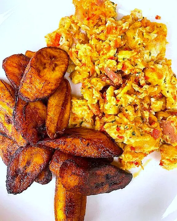 Plantains and fried eggs|MOさん