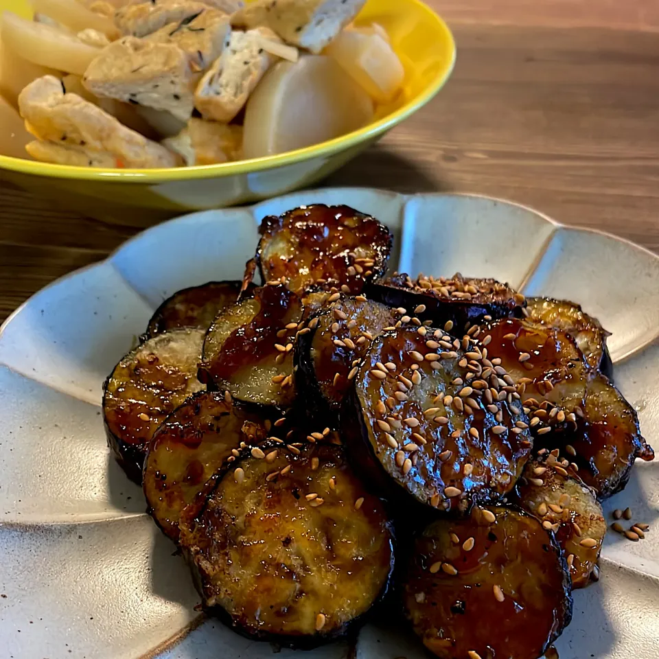 茄子の照り焼き がんもどきの煮物|gohan♡さん