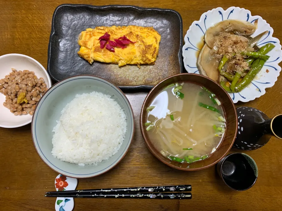 白ナスと青唐辛子の焼き浸し|ATさん