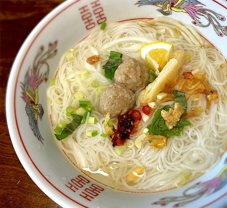 Snapdishの料理写真:鶏だし あっさりお米麺|ななごさん