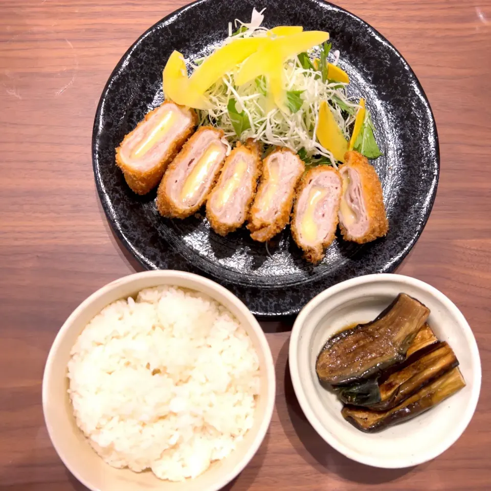 豚ロースの薄切りのチーズ包み揚げ・茄子の焼き浸し|たらこさん